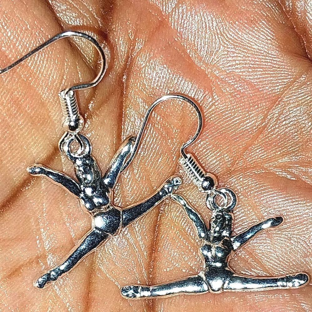 Hand crafted Antique Cheerleader Earrings - Picture 2 of 4